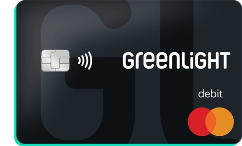 Photo of the Greenlight debit card
