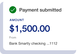 Online banking bill pay feature