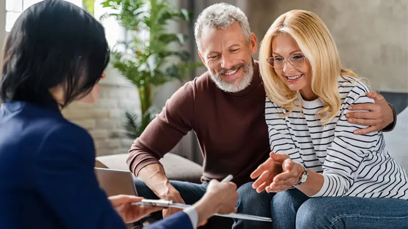 Couple meeting with financial advisor
